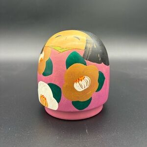 Japanese Vintage Kokeshi Larger Wooden Doll PINK